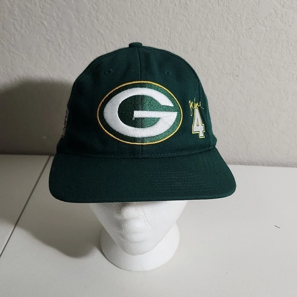 Vintage Green Bay Mens Hat Packers Brett Faeve 4 qb club has flaws see pics